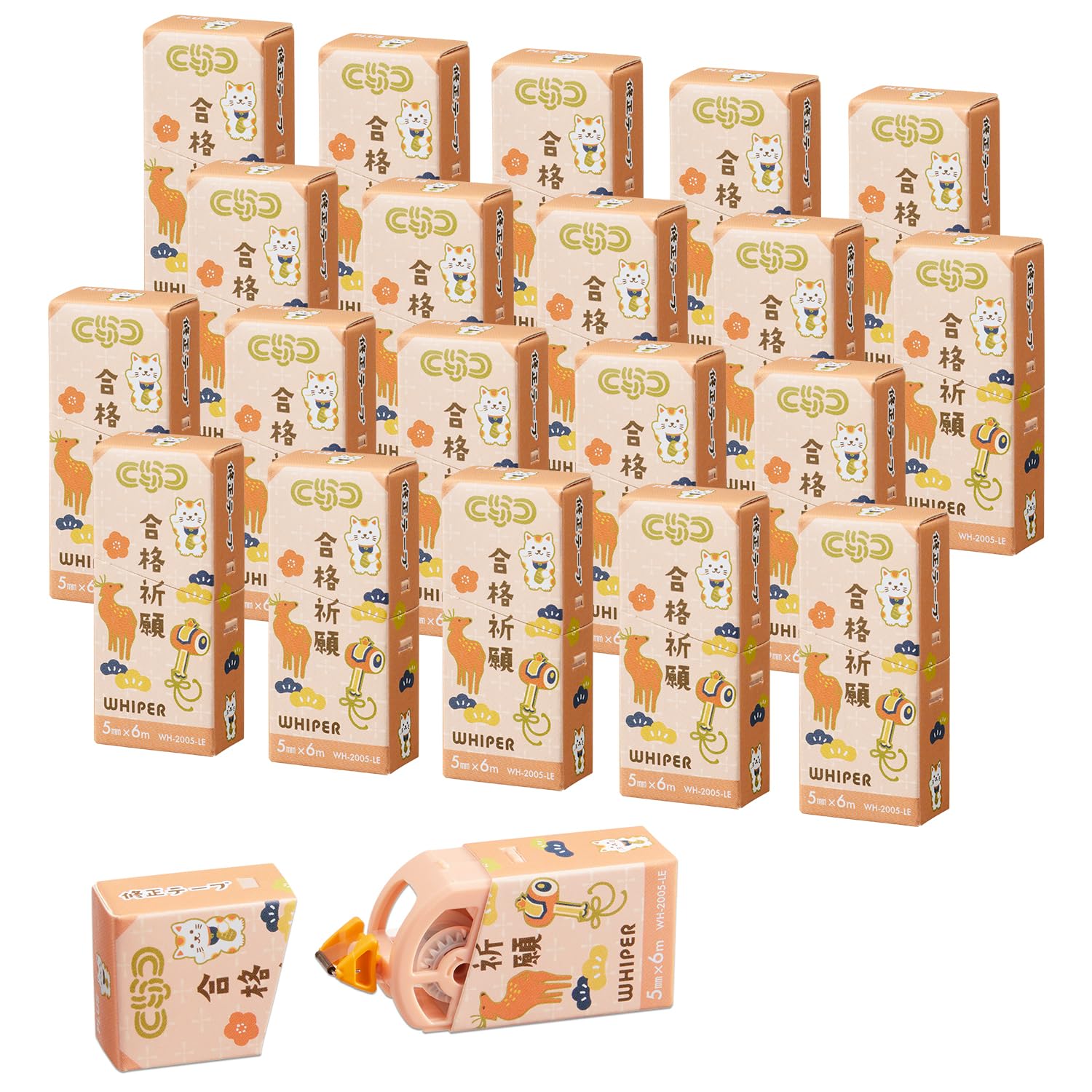 

Plus Whiper Correction Paper Exam 20 x 20 Tape, Case, Support, 25, Pieces, Red, WH-2005-LE, 52-777 красный