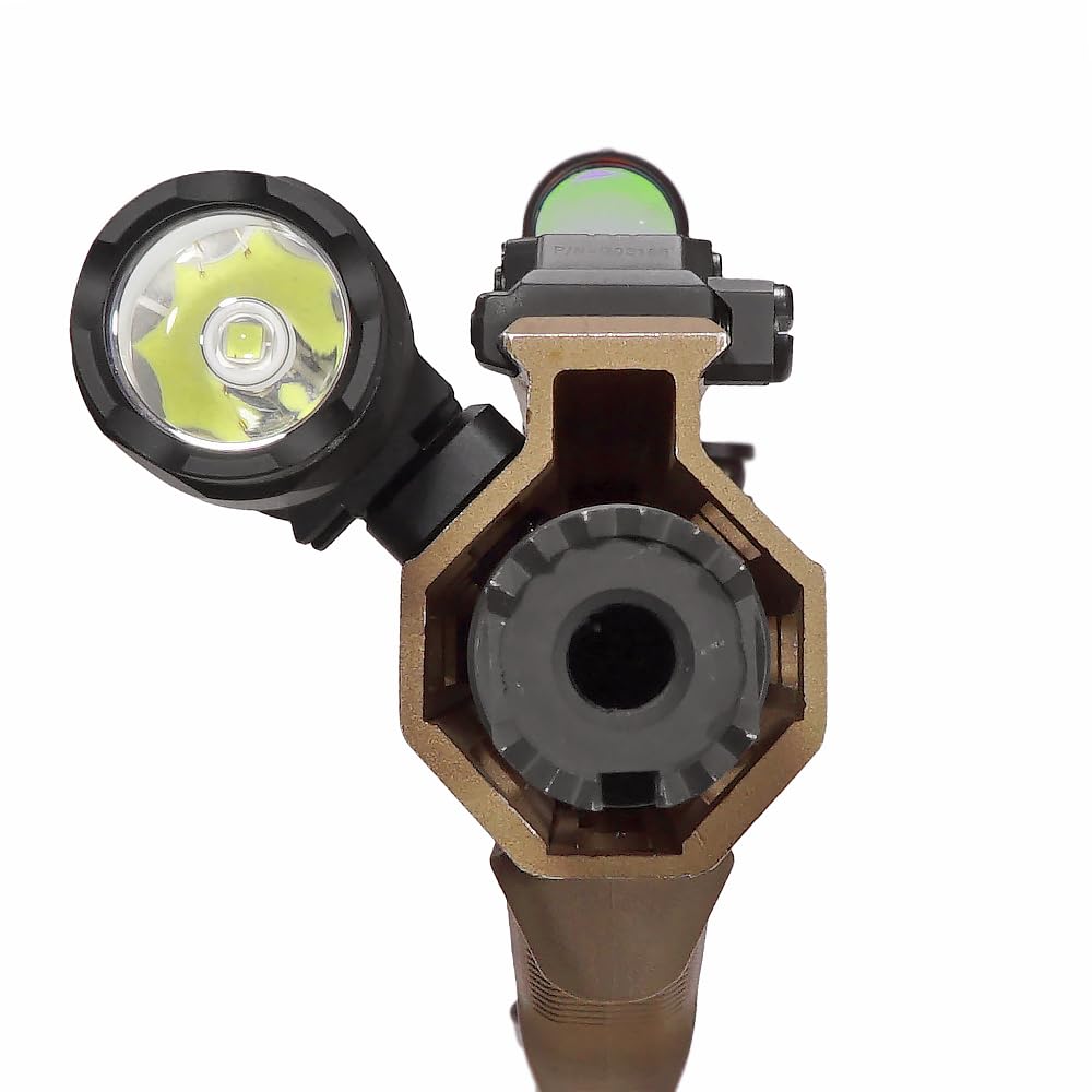 Ryohin Buhin M-LOK Compatible In-Line Light Mount for SF M300/M600 Mod Lights, Black with Engraving (HSP Thorntail2 SBR Replica)