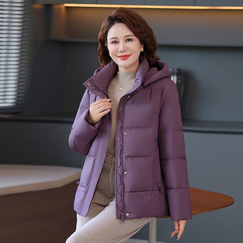 XueZhongFei Women's 2025 Winter Loose-Fit Hooded Down Jacket