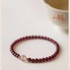 Garnet Bracelet Girls Ins Niche Design Small Particle Single Circle Bracelet Red Pomegranate Good Luck Beads Student Bracelet