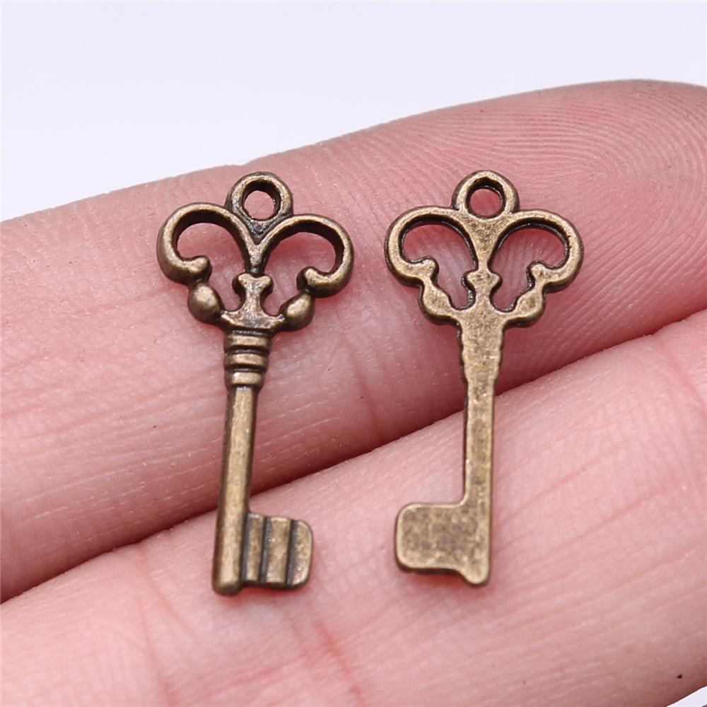 40pcs Cute Small Key Charms For Jewelry Making DIY Crafts Making Findings Handmade Tibetan Jewelry