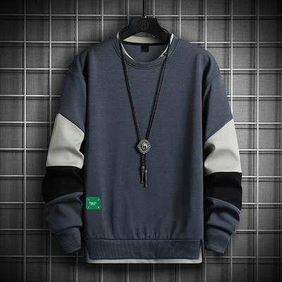 Sweatshirt Herren Casual Herbst Neue Koreanische Version Ins Trend Langarm Sweatshirt Bottoming Shirt für Junge Plus Size Männer