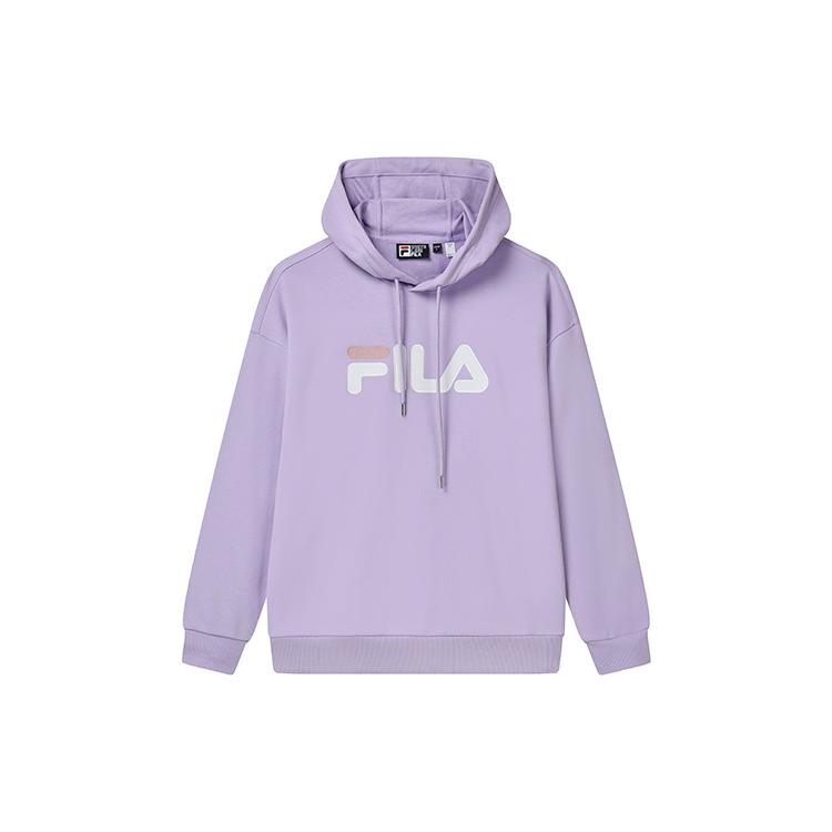 FILA Sweatshirts Unisex Numbers Lavender Hooded Moderate Regular F51U238298F-PR XL
