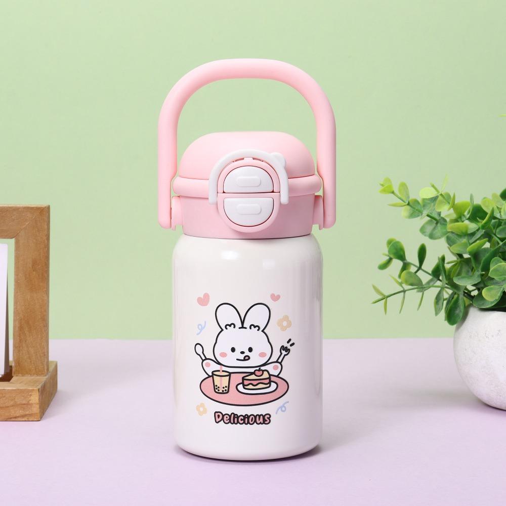 Cute Cartoon Insulated Cup 400ml Baby Water Bottle New Vacuum Cup for Office Workers