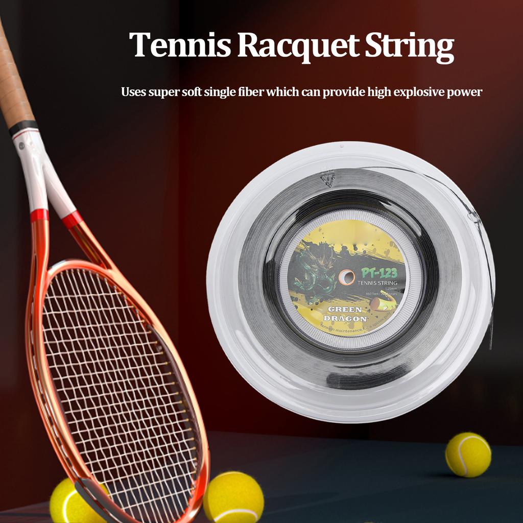 Tennis String 200m Sports Racket String 1.25mm Polyester Racquet Wire   Type for Training