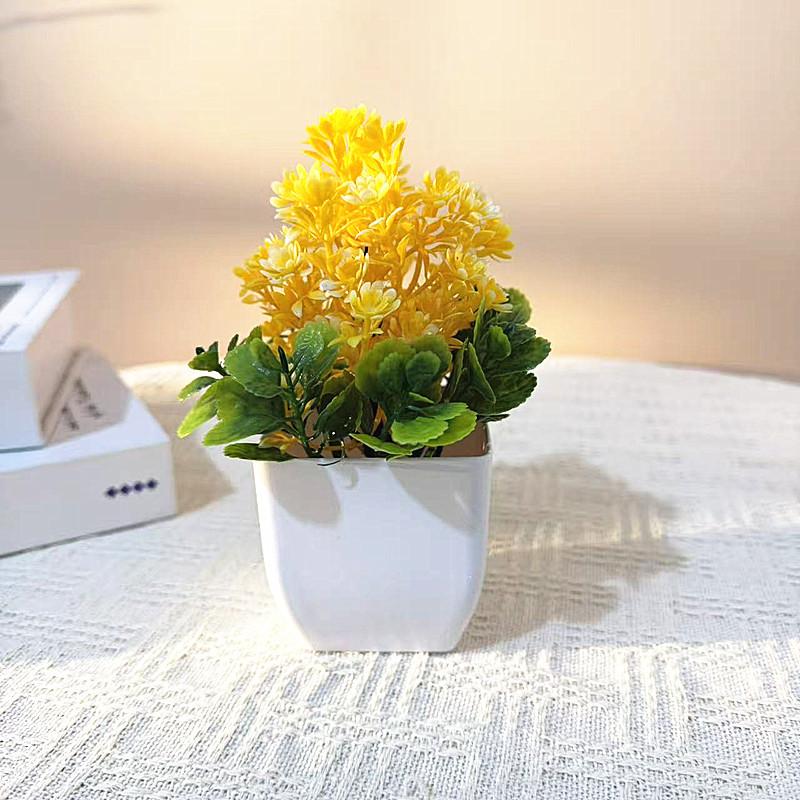 Simulated Bonsai Green Plants Succulent Plant Potted Artificial Flower Ornament Office Desktop Decoration Home Room Decoration