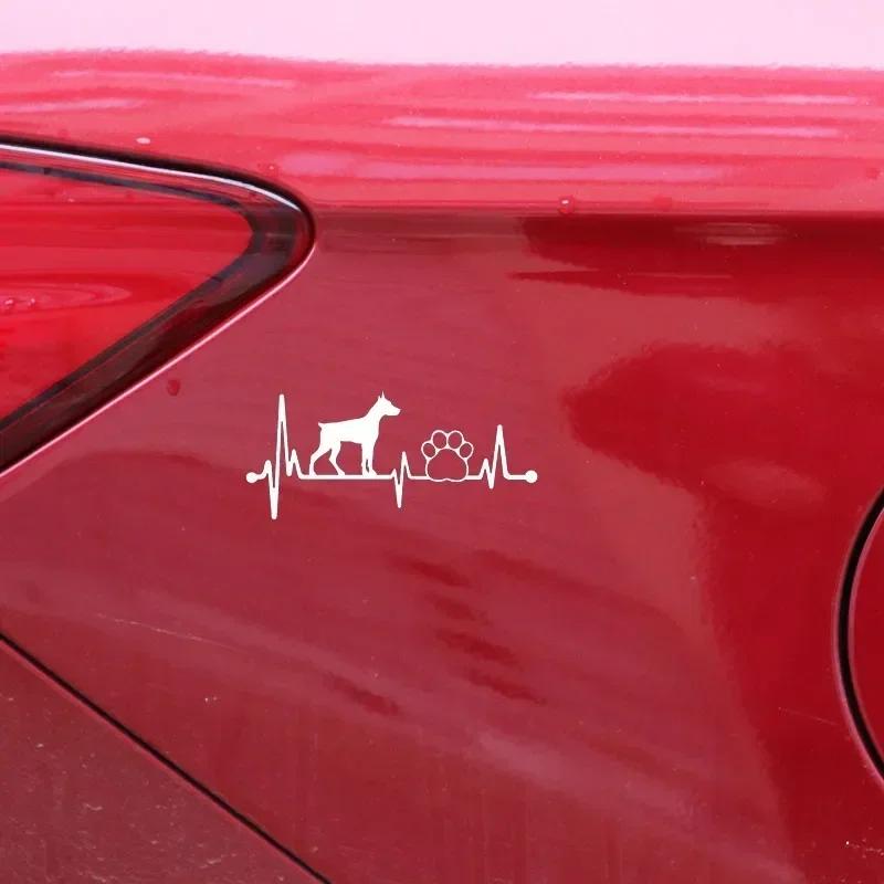 14.2*6.2Cm Lovely Dog Paw Vinyl Car Sticker Stying Bumper Window Decal Ornament Auto Body Emblem Exterior Accessories