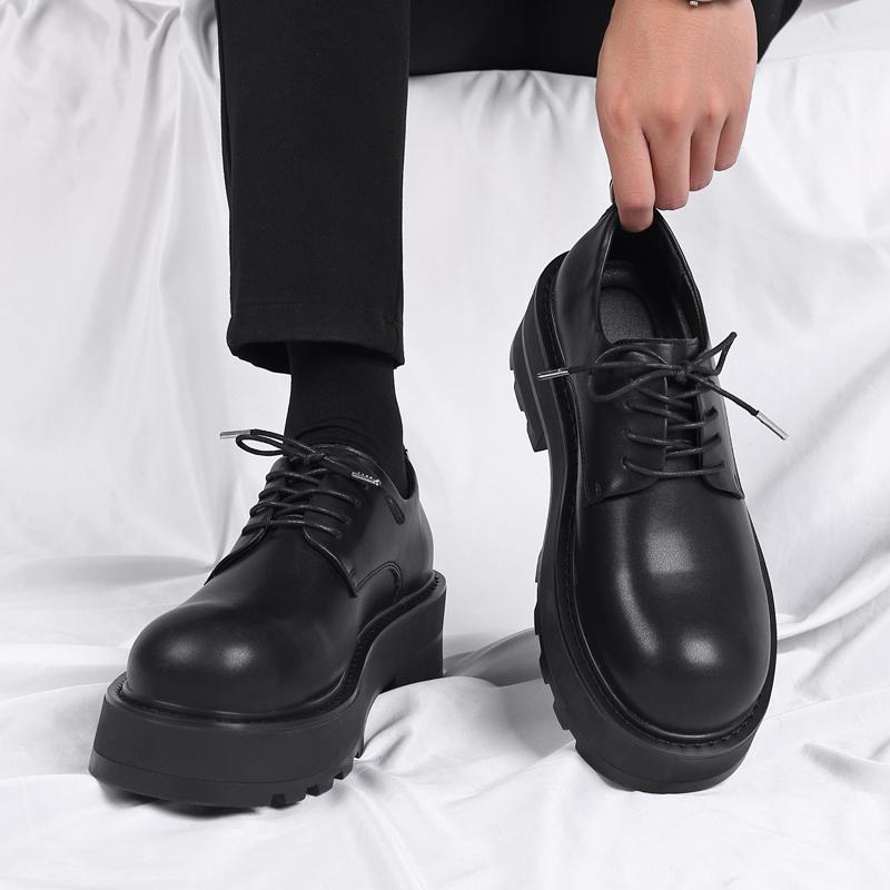 Fashion Derby Men's Thick Soled Shoes Fashion Designer's Minimalist Style Outdoor Leisure Business Party Office Street Walking Shoes