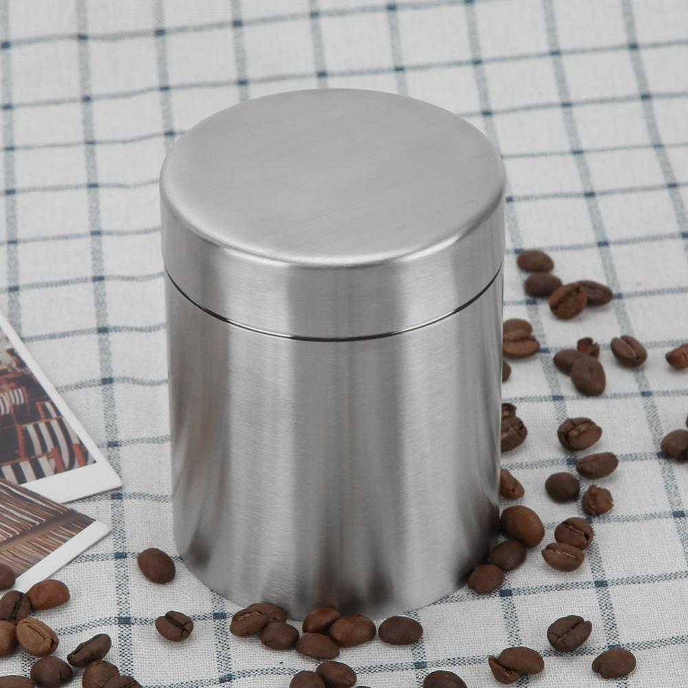 400ml Tea Tin Can Sealed Lid Stainless Steel Tea Tin Tea Coffee Sugar Storage  Kitchen