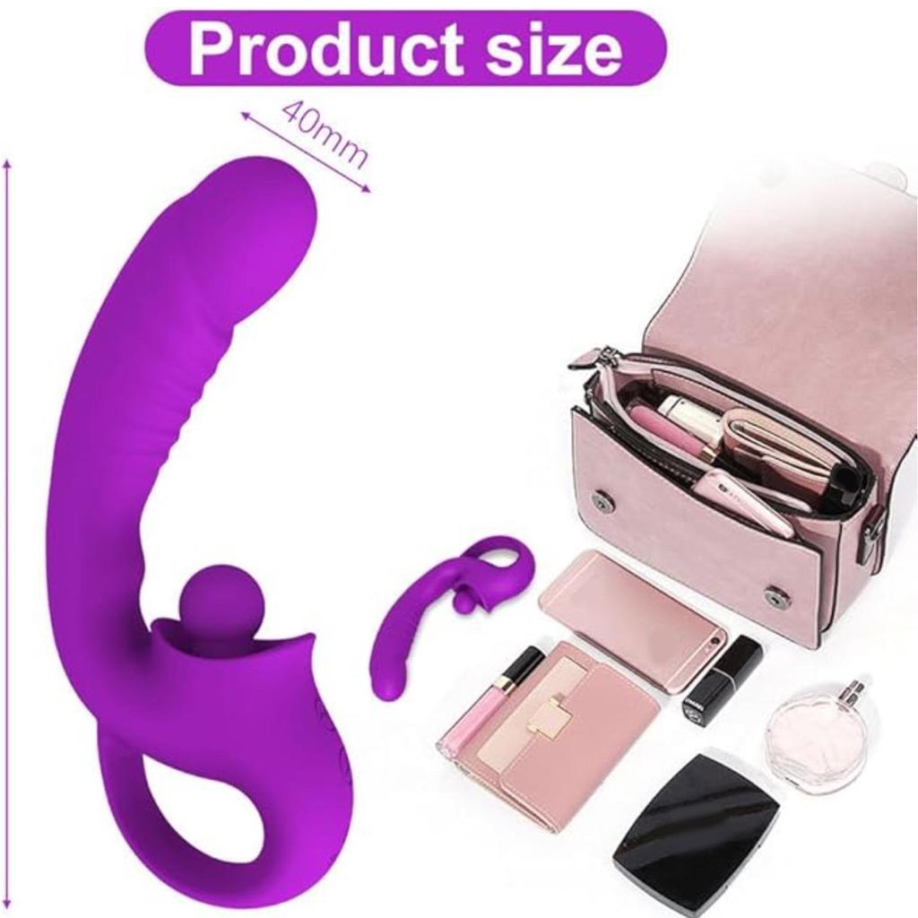 2 i 1 tungevibrator kvinnelig erotisk klitorisstimulator 10 frekvenser Oppladbar vanntett silikon for voksne Erotikk for kvinner og par