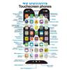 1 Set Smartphone Early Mobile Phone With Light Touch Screen Phone Rechargeable 10000 Functions Educational Content Kids Toy