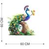 Peacock Wall Sticker for Kids Room Classroom playroom (60x60cm)