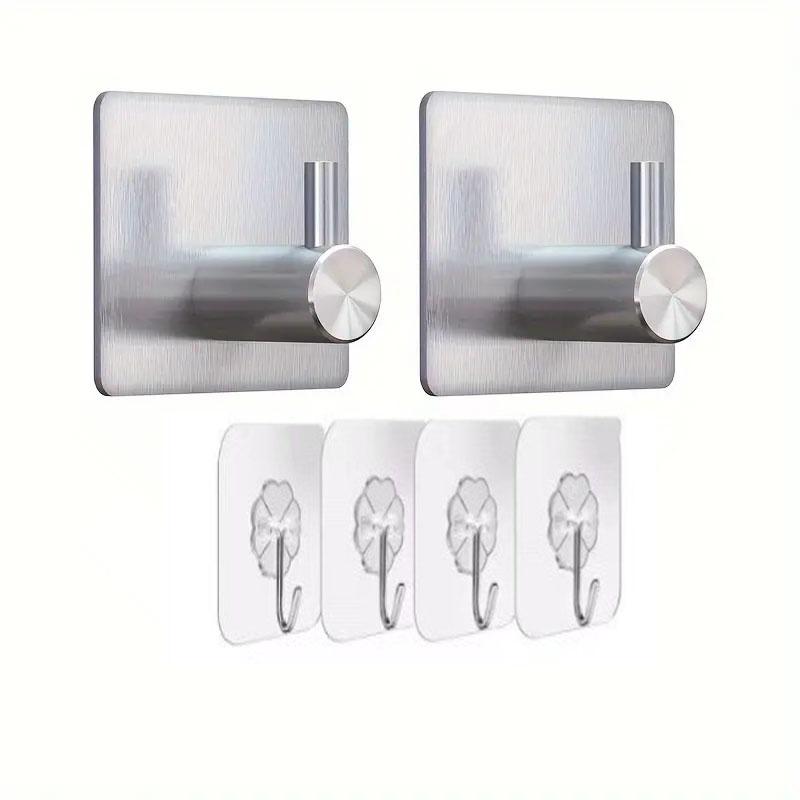 7/6pcs Wall Mounted Heavy-duty Wall Hook, Waterproof Stainless Steel Hook, Suitable for Hanging Towel Racks and Bathrooms