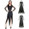 Dark Vampire Bride Halloween Costume For Women With Lace Polyester For Cosplay And Party