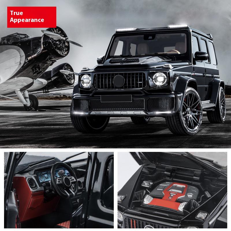 1/24 Scale Mercedes Benz G800 Off Road SUV Diecast Model Alloy Metal Car DIY Desktop Displays Home Trendy Toys Ornaments Sound & Light