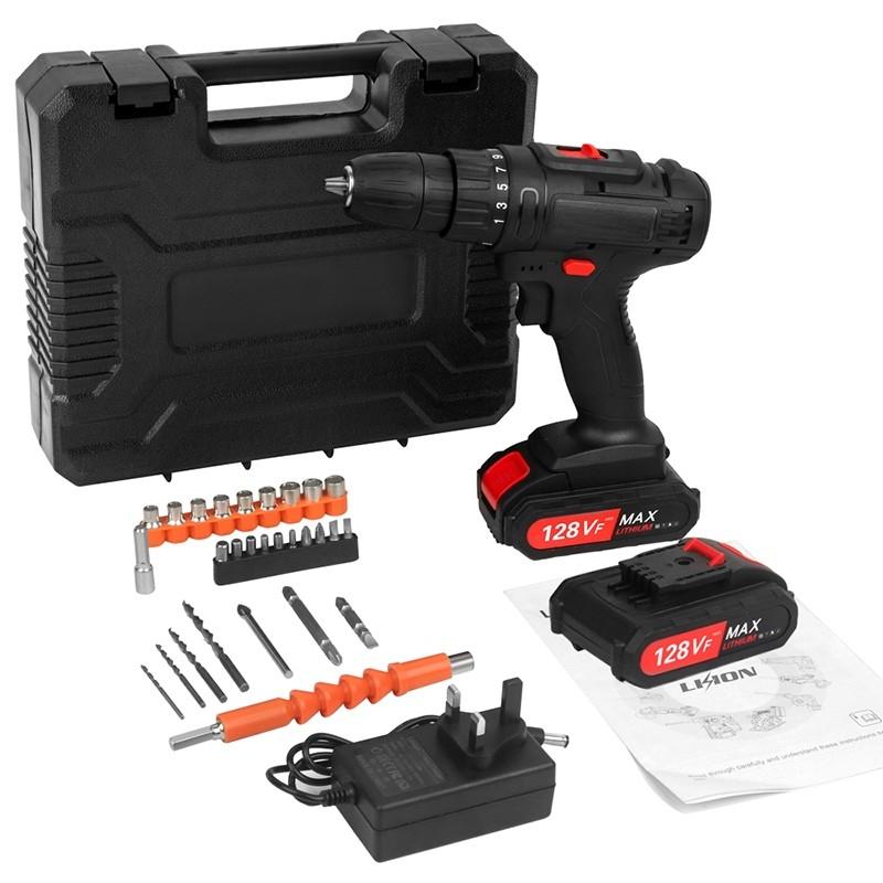 

Быстрая доставка Аккумуляторная дрель Многофункциональная отвертка 27 шт. Отвертка Высокомощный дрель 2 Battery Set