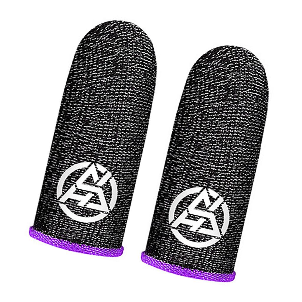 1 Pair High Sensitivity Finger Sleeves Conductive Fiber Material For Accurate Touch Displa Control In Competitive Gaming