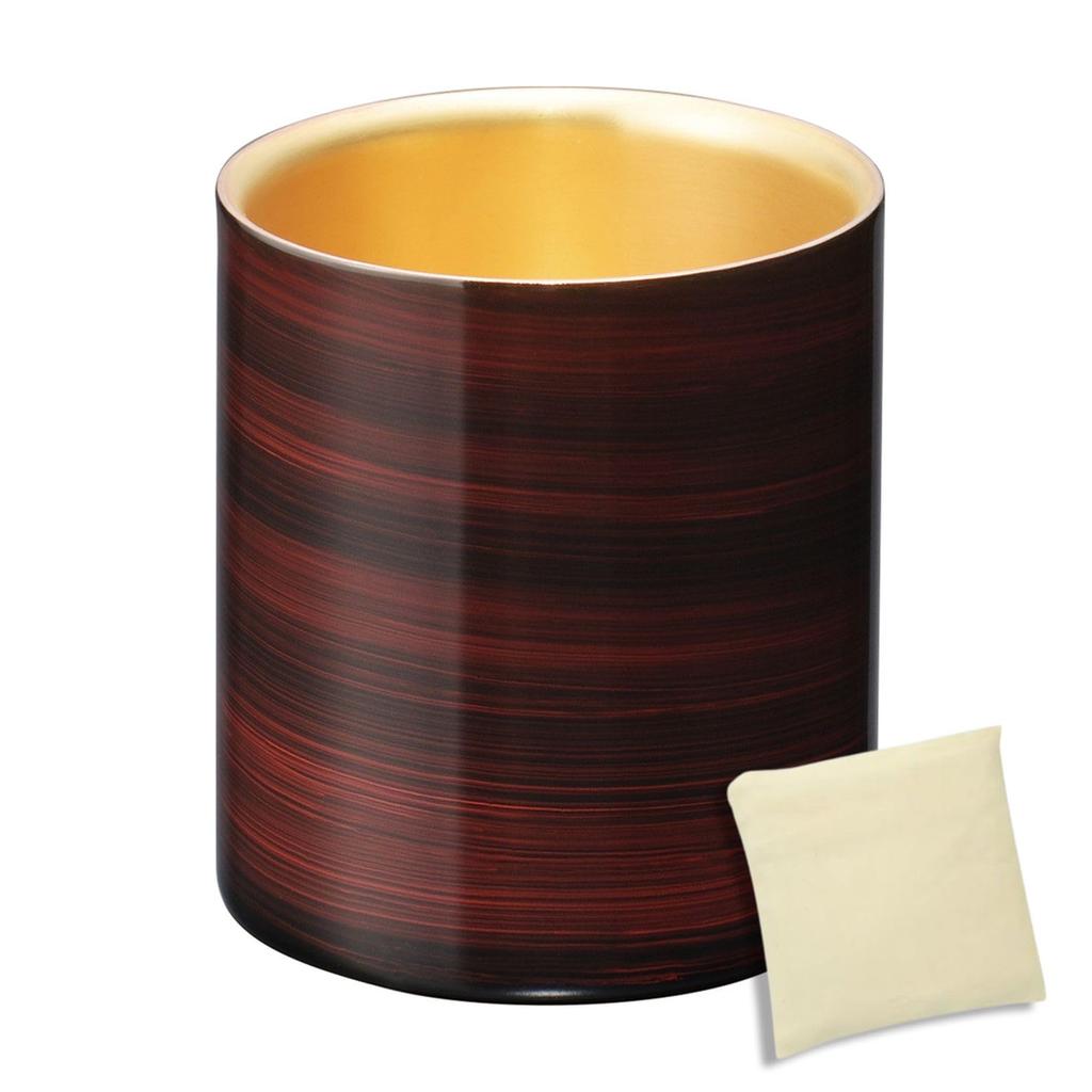 Tsubame Yamanaka Lacquer Rock Glass Double Wall Akatsuki Lacquer x 250cc SimpleBag Made in Vietnam Lacquer Made in Japan J-kitchens-SimpleBag 7.3cm