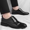 Leather Shoes Men's 2025 New Business Retro Dress Men's Trend Fashion Large Size Derby Shoes Tide