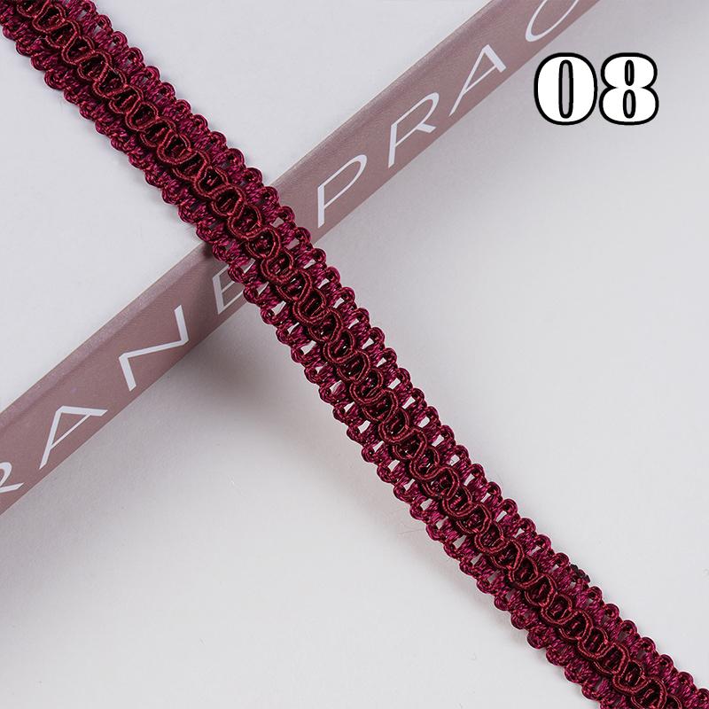 12m Braided Sewing Lace Curtain Stitching Trim 1.2cm Width Multicolor Edge Accessories for Sofa Pillow Carpet Home Textile DIY
