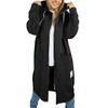 Women's Fashion Casual Plus Size Hooded  Long-Sleeve Solid Jacket
