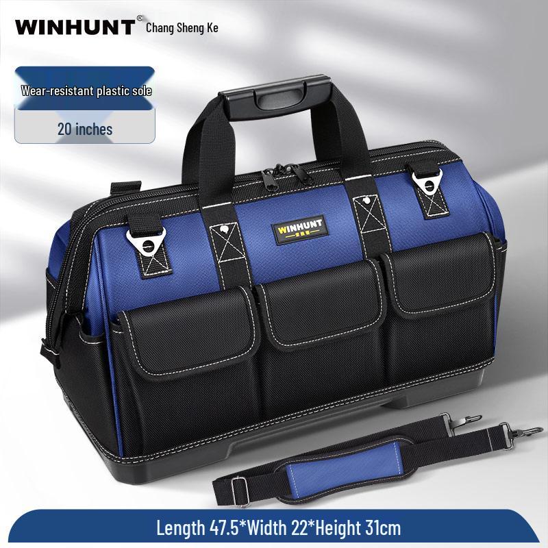 Sturdy Hydroelectric Durable Canvas Tool Bag - Thickened, Wear-Resistant, Multi-Function Hardware Storage