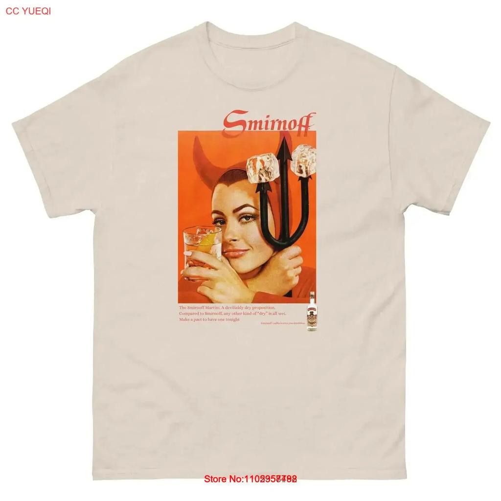 Smirnoff Vodka T Shirt Vintage Liquor Classic Drink Apparel Vintage Stylish Comfortable Streetwear Homme Slightly Unisex