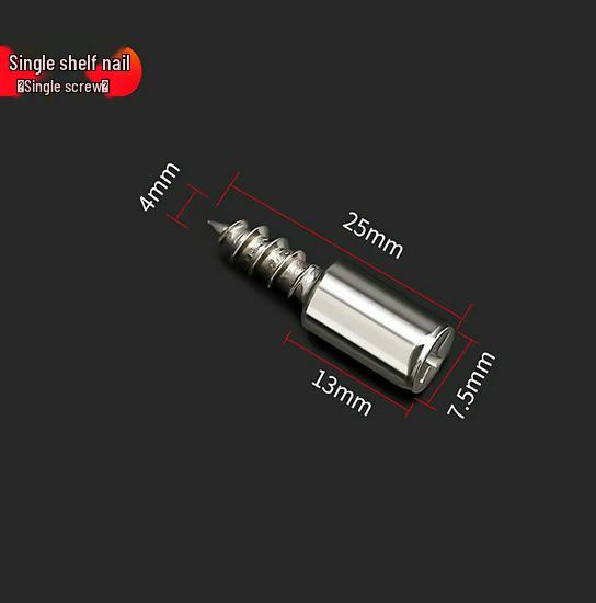 Cabinet Shelf Support Bracket with Self-Tapping Screw for Wardrobe or Glass Shelves