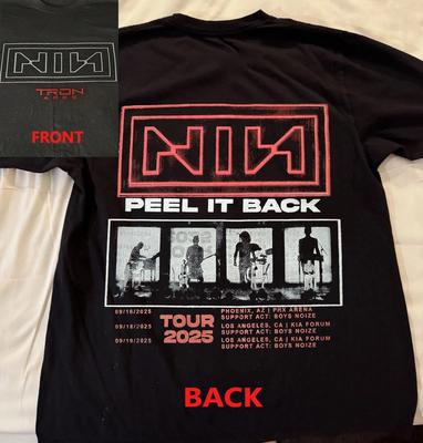 NEU! NIN Peel It Back Tour 2025 Tron Ares Lyric T-Shirt Nachdruck High-End Luxus ist für Männer und Frauen Top Y2k
