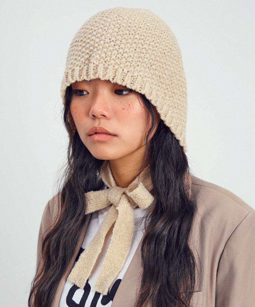 Seullipiseullib Waffle Beige Bonnet Hat