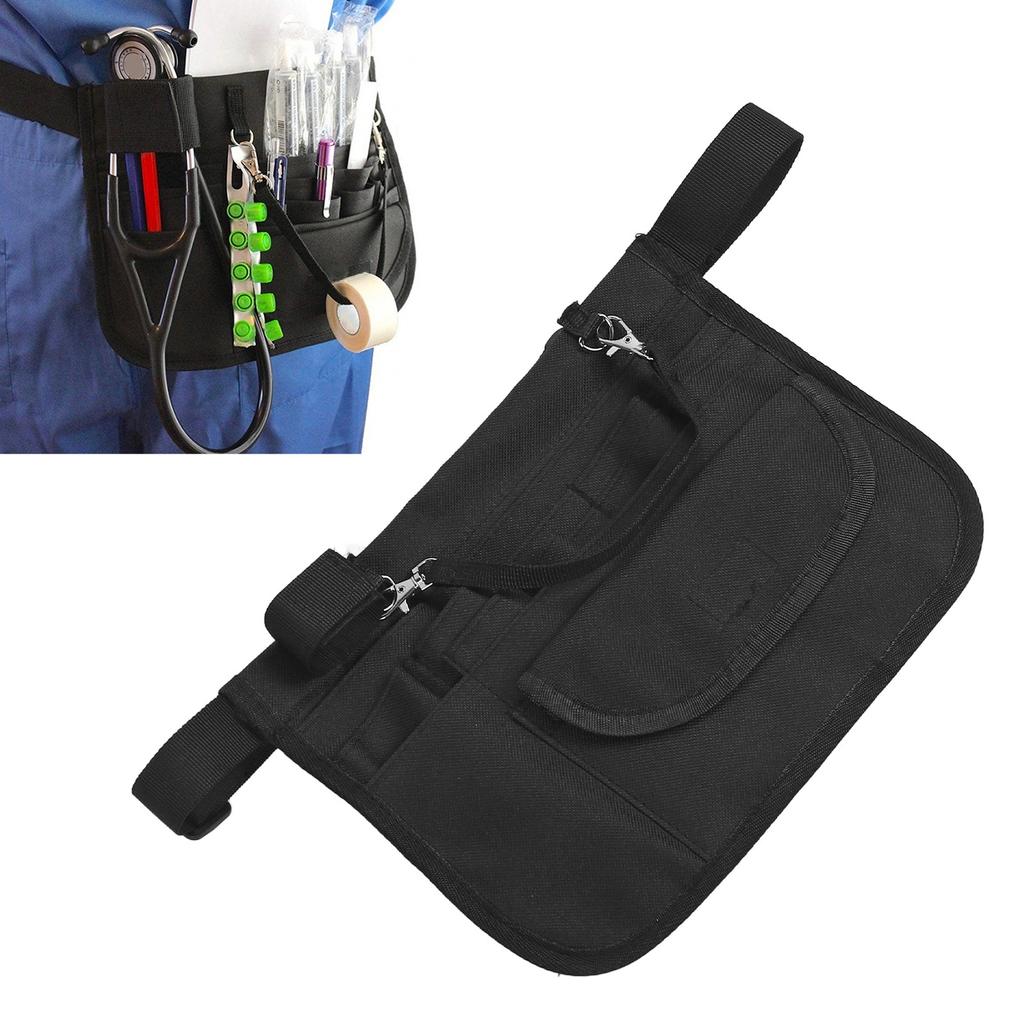 Nursing Fanny Pack Adjustable Elastic Belt Multi Pockets Nurse Tool Belt for Store Stethoscope Sciss