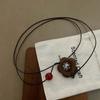 Cute Flower Necklace for Women Dainty Floral Neckchain Charm Exquisite Collarbone Chain Fashionable Accent Choker