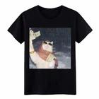 

Rich Cat Money Meme Graphic T-Shirt, Funny Boss Cat Tee for Men Women Cat Lovers L