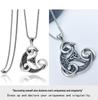 Xiweier Retro Celtic Knot Triangle Necklace with Copper and Zircon Pendant