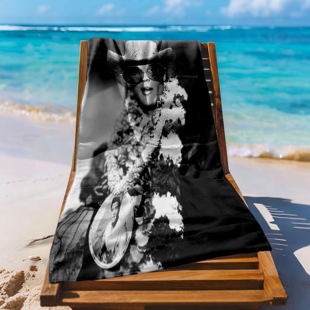 Elvis Beach Towel Super Soft Microfiber Quickdry Fabric Comfortable Lightweight