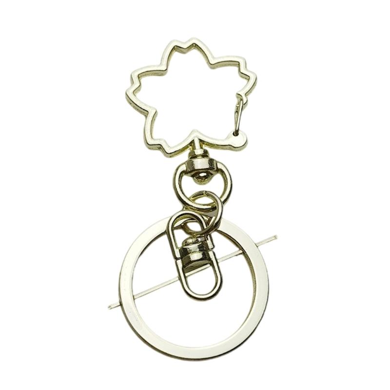 

Set of 20 Split Keyfob Keyrings Keychain Pendants Flower DIY Keychain Part Alloy Material Keyrings Supply for Keychain золотий