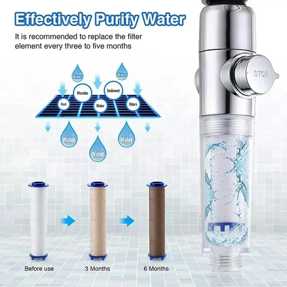 10Pcs Shower Head Water Filter Handheld Bath Shower Sprayer Water Filter PP Cotton For Spiral Shower Head Turbo Shower Head