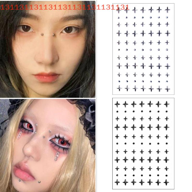 1 Blatt Nicht-Piercing Lippen-Nagel-Aufkleber Selbstklebend Wasserdicht Wiederverwendbar Falscher Lippen-Nagel Augenbrauenring Körper Bauchnabel Schmuck