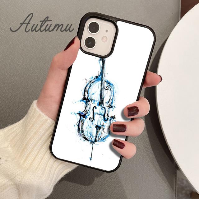 Cello Music Instrument Art Phone Case for iPhone 11 12 13 14 Pro Max Mini XR XS SE 2020 6S 7 8 Plus Samsung Galaxy S21 S22 Cover