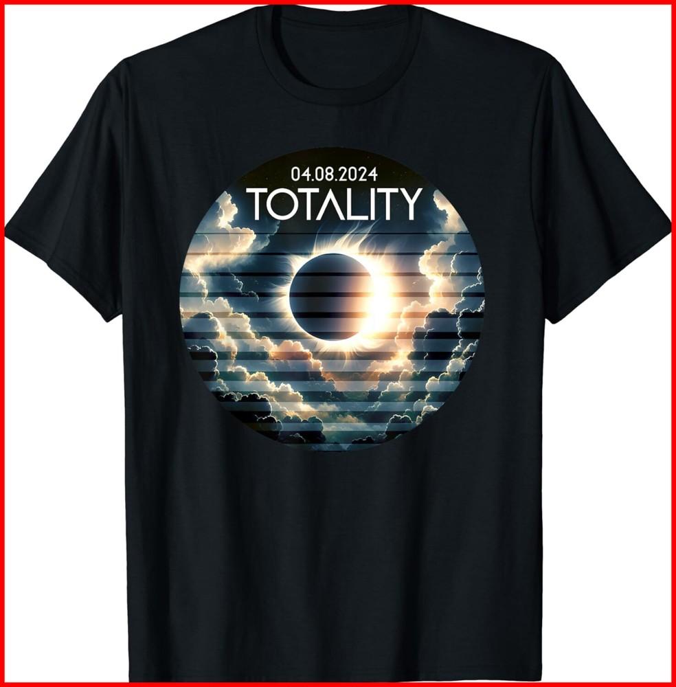 Totality Total Solar Eclipse 2024 black T-Shirt Unisex T-Shirt S