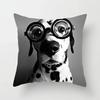 Black Throw Pillow Case Geometric Heart Letters Piano Fashion Girl Cushion Covers Home Sofa Chair Decorative Pillowcase 45X45Cm