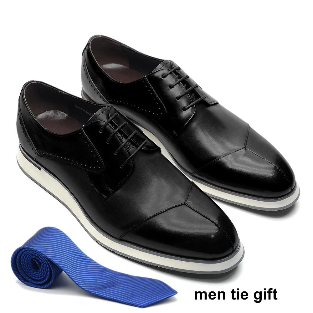 

Luxury Derby Mens Casual Dress Shoes Original Genuine Leather Color Block Lace-up Handmade High Quality Flat Sneakers Shoes Man 46