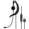 Wired Earphones with Single PC Headset with Volume Control and Mute Headphones for Left and Right Suitable for Web Working from Business Call Remote