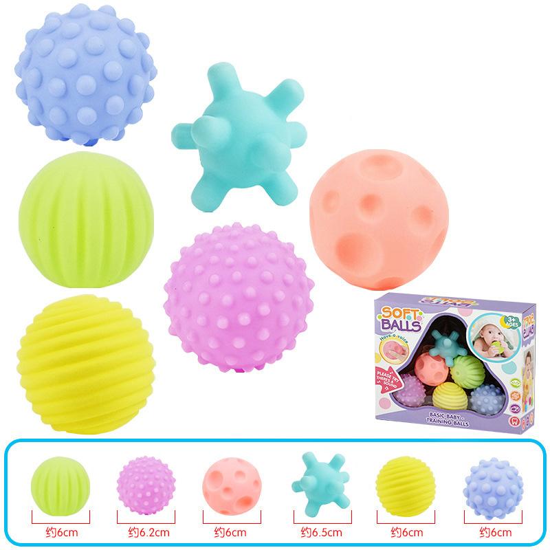 Baby Tactile Senses Toy Sensory Balls Rattles Toy Baby Touch Hand Ball Massage Soft Textured Balls Infant Senses Development Toy