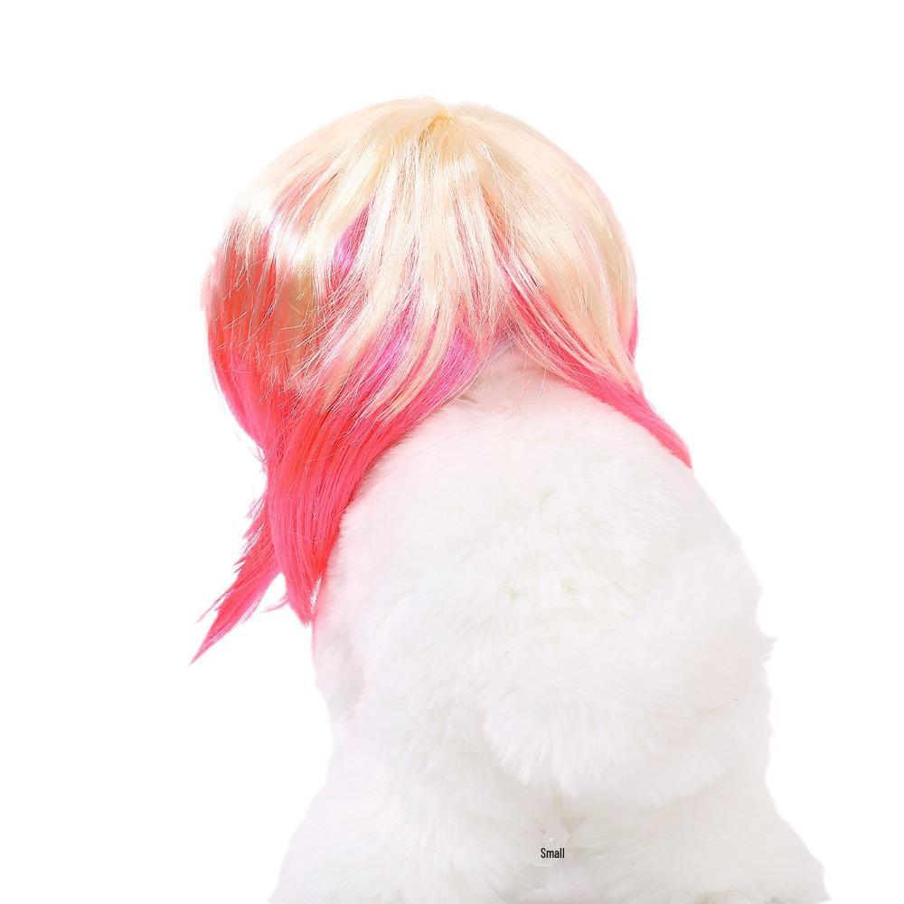 Zweifarbige Bob-Perücken für Katzen und Hunde – Halloween-Accessoires