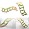 Hanging Swing Cage Accessories Natural Bird Ladder Perch Stand Parrot Chewing Toy Climbing Bridge