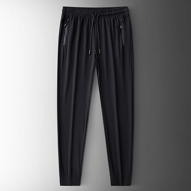 Longchan Men s Quick-Dry Ice Silk Casual Pants L