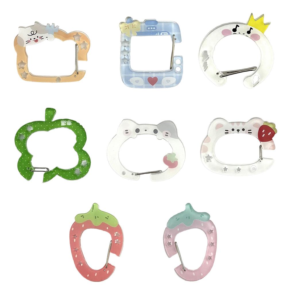 Leichter Acryl-Karabiner-Schlüsselanhänger Rucksackanhänger Handbuchdekoration Einzigartiges Geschenk für Studenten Büroangestellte