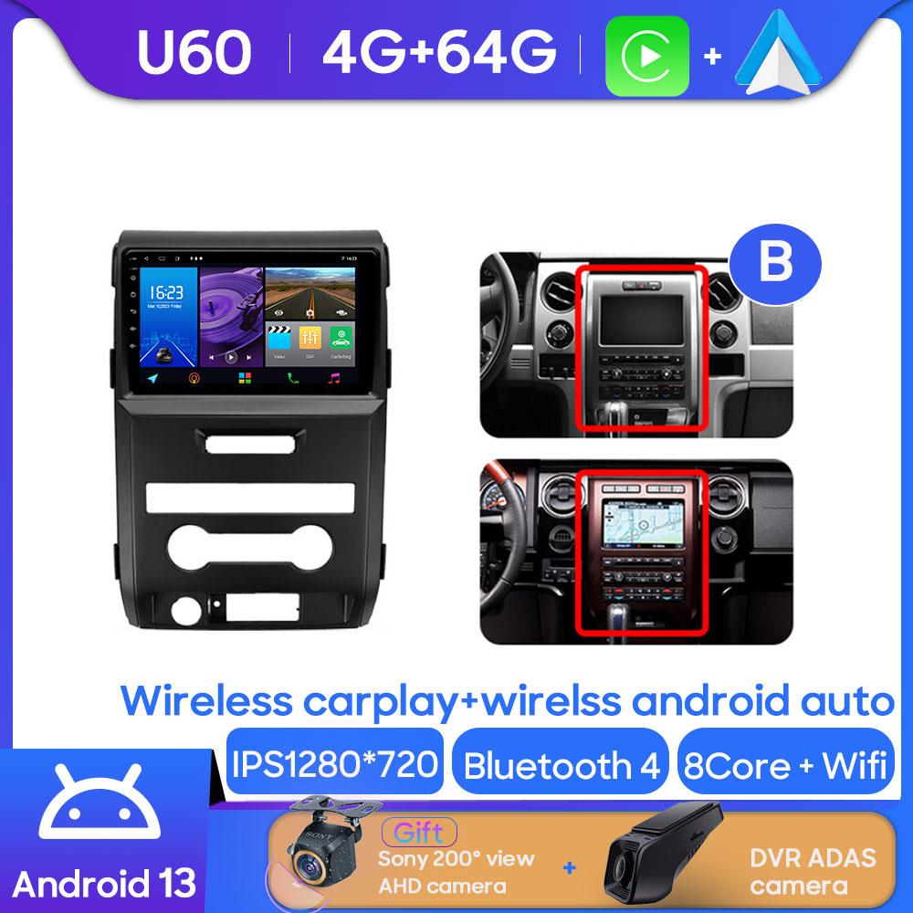 Android Multimedia For Ford F150 P415 Raptor 2008 - 2014 Car Stereo CPU Radio QLED Player Navigation Carplay Auto HDR 5G Dash BT