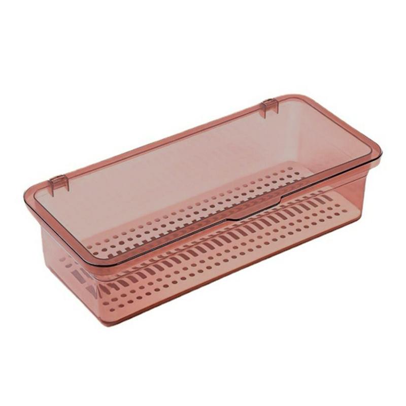 

Transparent Dustproof Makeup Brush Holder with Cover Stationery Container Storage Box Desktop Organizer Cosmetics Dustproof Box